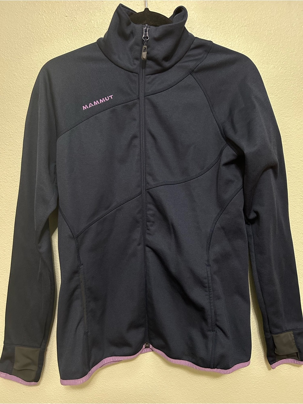 Mammut Navy Softshell Jacket with Lavender Trim
